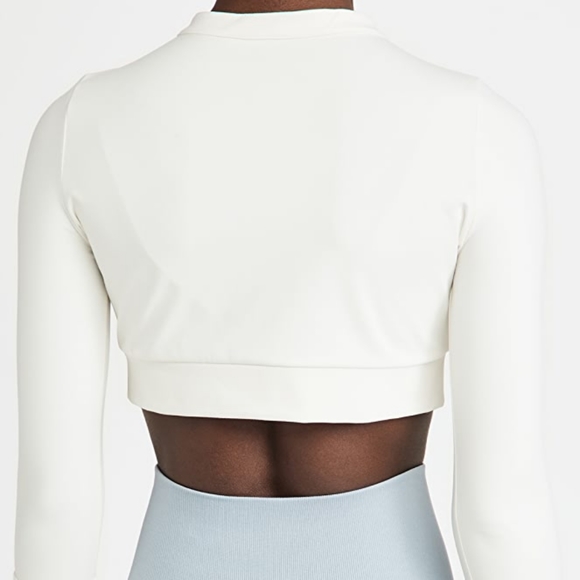 WeWoreWhat We Wore What Knit Cropped Cardigan Off White Viscose Button Down Top - Picture 7 of 12